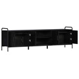 TV Cabinet 167.5 x 33 x 50 cm Black Oak Engineered Wood 8013722