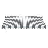 Manual Retractable Awning Anthracite and White 400x350 cm 3215808