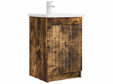 Bathroom Vanity with Sink Smoked Oak 42 x 40 x 84.5 cm 890089
