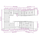 14 Piece Kitchen Cabinet Set Lucca Concrete Grey Engineered Wood 3314985