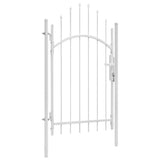 Garden Gate Steel 1x2.45 m White 143067