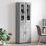 Highboard FLORIN Grey Sonoma 60 x 35 x 182 cm Engineered Wood 3397920