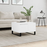 Coffee Table White 55x55x36.5 cm Engineered Wood 830764