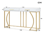 Console table, hallway table with 2 drawers, light luxury style side table, sofa table, 110x32x85 WF322522AAO