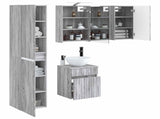 Bathroom Cabinet Set 5 pcs Grey Sonoma 43 x 16 x 62.5 cm 3407348