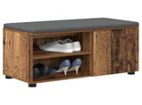 Hall Bench Old Wood 80 x 38 x 46 cm Engineered Wood and Fabric 891510