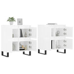 Sideboards 2 pcs High Gloss White Engineered Wood 3190183