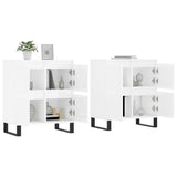 Sideboards 2 pcs High Gloss White Engineered Wood 3190183