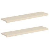Stair Tread 2 pcs 120 x 30 x 2 cm White Solid Oak Wood 3449272