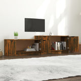TV Cabinet Smoked Oak 158.5x36x45 cm Engineered Wood 817123