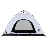 Camping Tent 4-Person White Blackout Fabric Quick Release 4004172