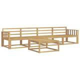 Outdoor Sofa Set 5 pcs White 79 x 79 x 37 cm Solid Acacia Wood 3386018