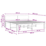 Double Bed Frame with Headboard ROSTOCK White 200 x 200 cm 3405472