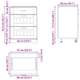 Kitchen Base Cabinet Lucca White Engineered Wood 854269