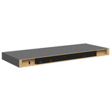 Floating Wall Shelves 4 pcs High Gloss Grey 60x23.5x3.8 cm MDF 323792