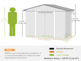 6.5 x 3.5ft Metal Garden Storage Shed - Brown Wood Effect T3398P328386