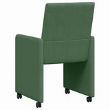 Dining Chairs with Wheels 2 pcs Grey green 57 x 66 x 94 cm 42017805