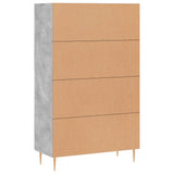 Highboard Concrete Grey 69.5x31x115 cm Engineered Wood 828288