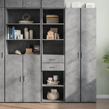 Highboard Concrete Grey 45x42.5x185 cm Engineered Wood 3281451