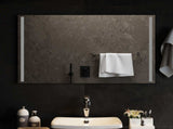 LED Bathroom Mirror Transparent 90 x 60 cm Tempered Glass 42045802