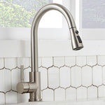ZNTS 360&deg; Kitchen Sink Mixer Taps Pull Out Spout Spray Single Lever Modern Mono Tap 75041018
