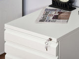 3 Drawer Filling Cabinet, Mobile Metal File Cabinet with Anti-tilt Design for Letter, A4, Legal T3398P330382