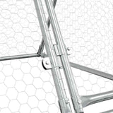 Chicken Cage Silver 200x105x91 cm Galvanised Steel 172557