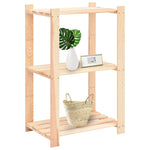 3-Tier Storage Racks 10 pcs 60x38x90 cm Solid Pinewood 150 kg 3051124
