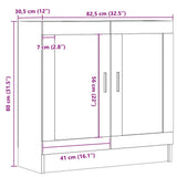 Book Cabinet Old Wood 82.5x30.5x80 cm Engineered Wood 856146