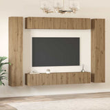 TV Cabinet Set 10 pcs Artisan Oak Engineered Wood 3393152