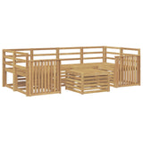 Outdoor Sofa Set 7 pcs White Solid Acacia Wood 3391469