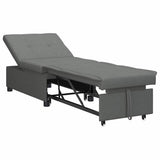 Sofa Bed Dark Grey 194 x 50 x 82 cm Plywood 42008583