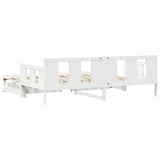 Daybed with Trundle and Drawers without Mattress White 90x190 cm Single 3302230