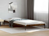 Bed Frame Smoke Oak 80 x 200 cm Engineered Wood 8009127