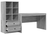 Desk with Drawer 2 pcs Grey Sonoma 3337374