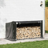 Firewood Rack with Rain Cover 200.5x100.5x110.5 cm Galvanised Steel 4104947