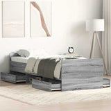 Bed Frame without Mattress Grey Sonoma 75x190 cm Small Single 3203822