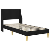Bed Frame with Headboard Black 90 x 190 cm Fabric 42027377