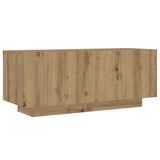 TV Cabinet with LED Lights Artisan Oak 300x35x40 cm Engineered Wood 3329170