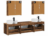Bathroom Cabinet Set 5 pcs Old Wood 53 x 15.5 x 70 cm 3406613