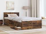 Daybed Manual Smoked Oak and Black 100 x 200 cm Engineered Wood 3408519