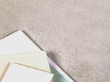 Anti-Slip Faux Rabbit Fur Rug OLITE Beige 160 x 160 cm 42021642