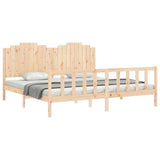 Bed Frame without Mattress 200x200 cm Solid Wood Pine 3192316