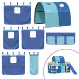 Curtains for Loft Bed with Tunnel Blue Polyester 835917