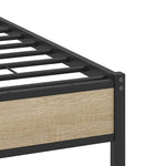 Bed Frame without Mattress Sonoma Oak 120x200 cm Engineered Wood 4106960