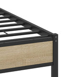 Bed Frame without Mattress Sonoma Oak 120x200 cm Engineered Wood 4106960