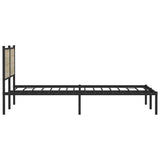 Metal Bed Frame without Mattress Sonoma Oak 183x213 cm 4007721