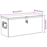 Aluminium Box 80x30x35 cm Black 146442