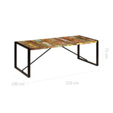 Dining Table 220x100x75 cm Solid Reclaimed Wood 247409