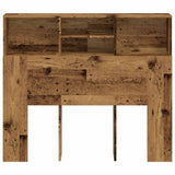 Headboard Cabinet Old Wood 120x19x103.5 cm Engineered Wood 856866